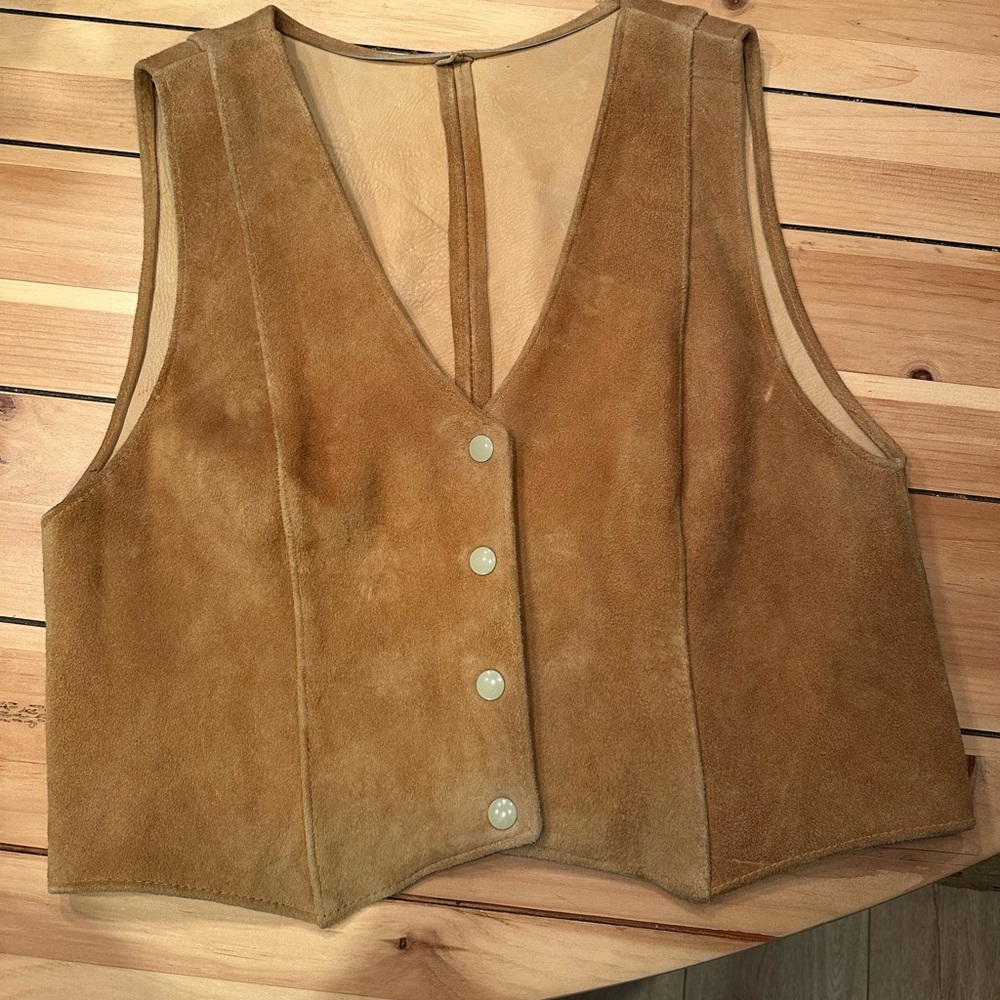 Suede vintage vest
